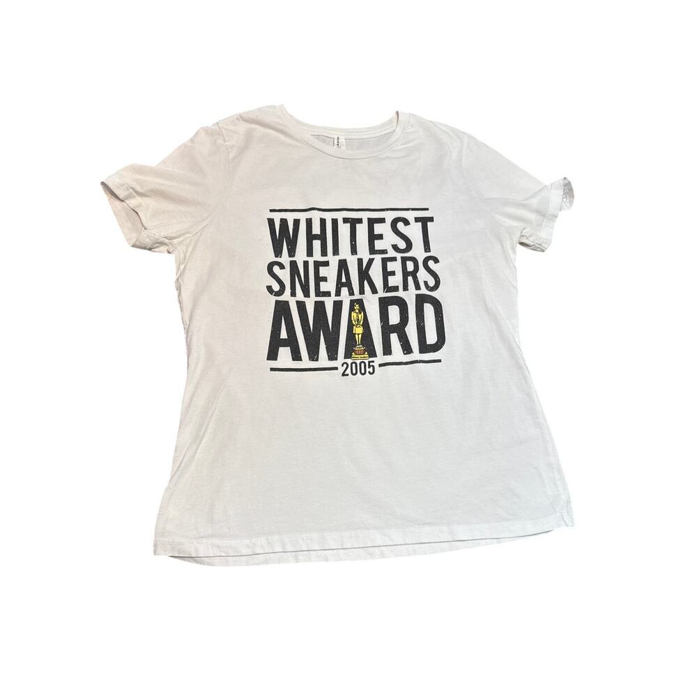 Bella + Canvas “Whitest Sneakers Award 2005” Tee Women’s M White 100% Cotton